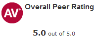 Martindale-Hubbell AV Peer Review Rated